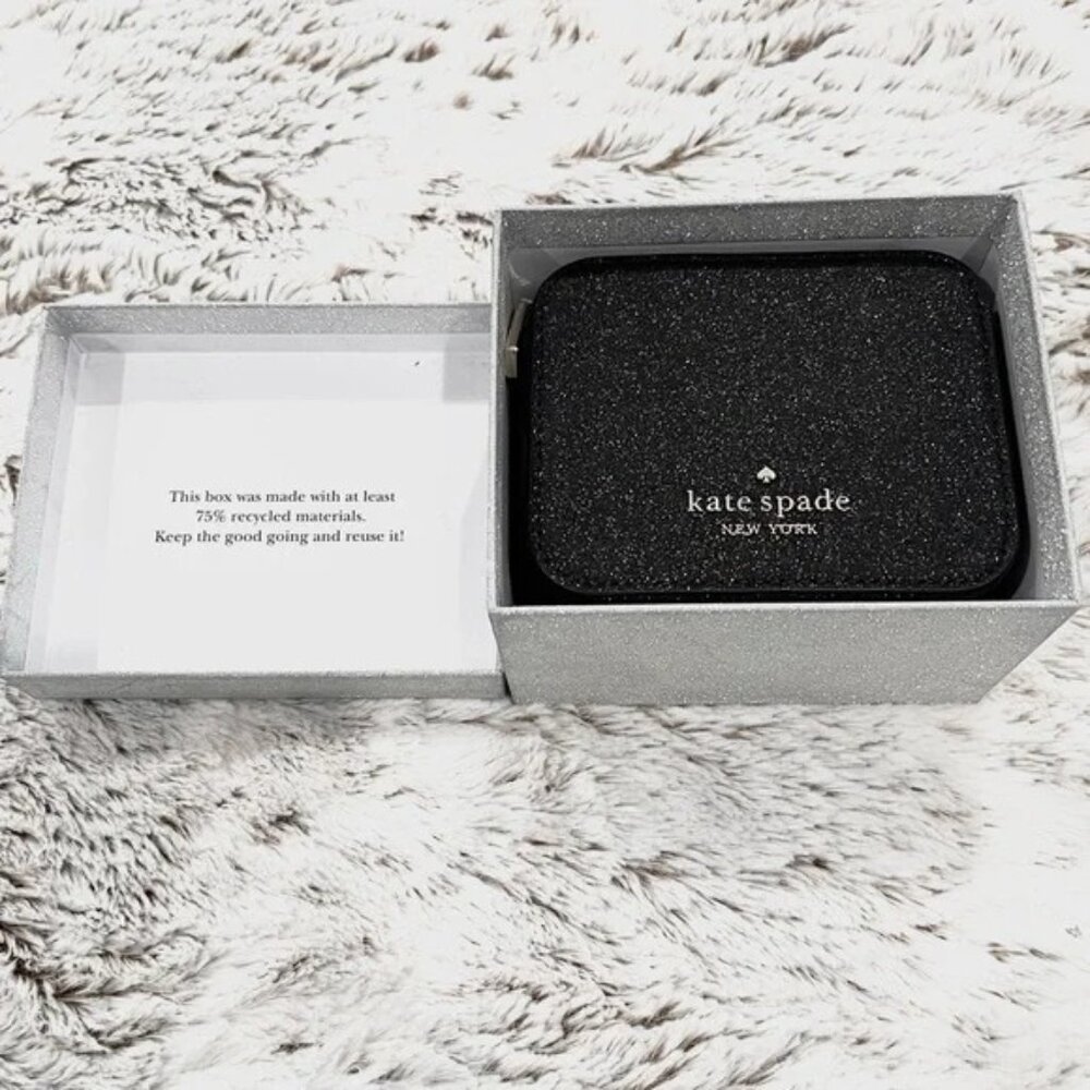 Kate Spade Sparkly Glitter Travel Jewelry Holder With Gift Box & Gift Bag NWT - Picture 5 of 10